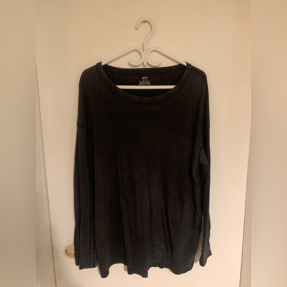 AERIE Black Crew Neck